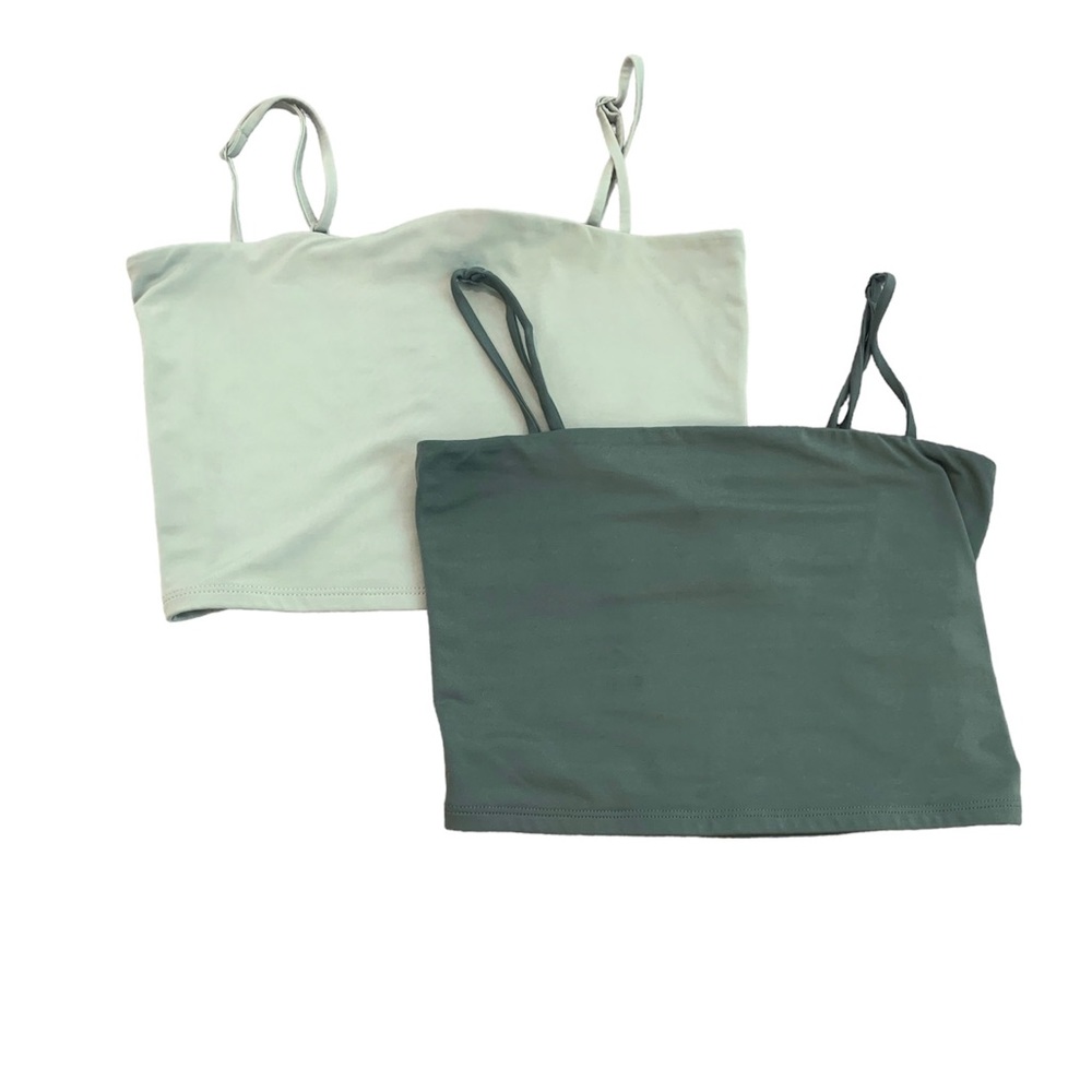 Green 2pcs tube tops